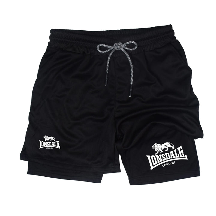 2-in-1 Men’s Running Compression Shorts with Phone Pocket