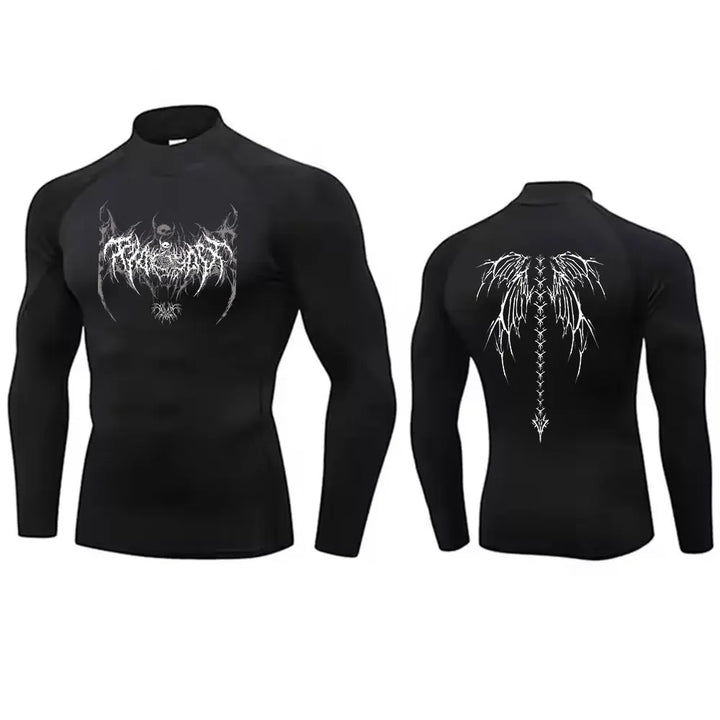 Y2K Men’s Turtleneck Compression Gym Shirt