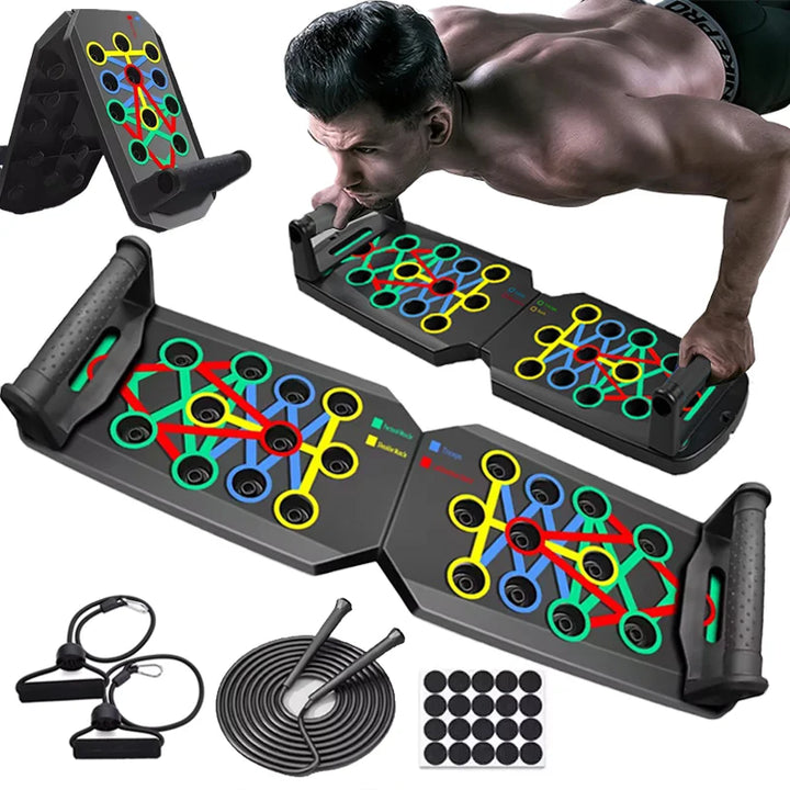 Portable Foldable Push-Up Board Set – Full Body Training