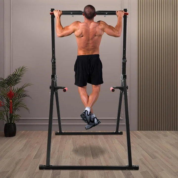 440 LBS Adjustable Free Standing Pull Up & Dip Bar