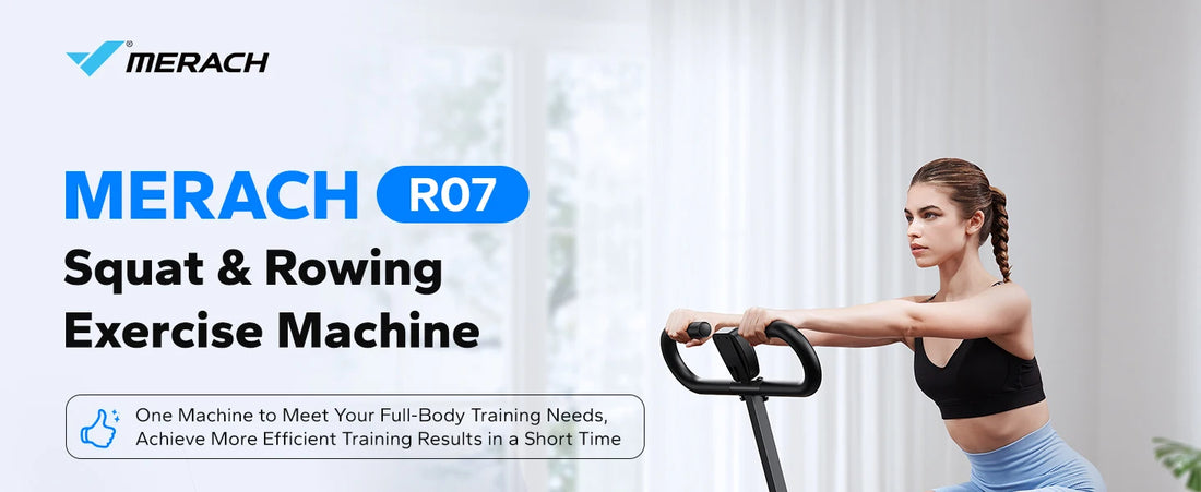 MERACH 2-in-1 Squat & Rowing Machine – Foldable Home Trainer