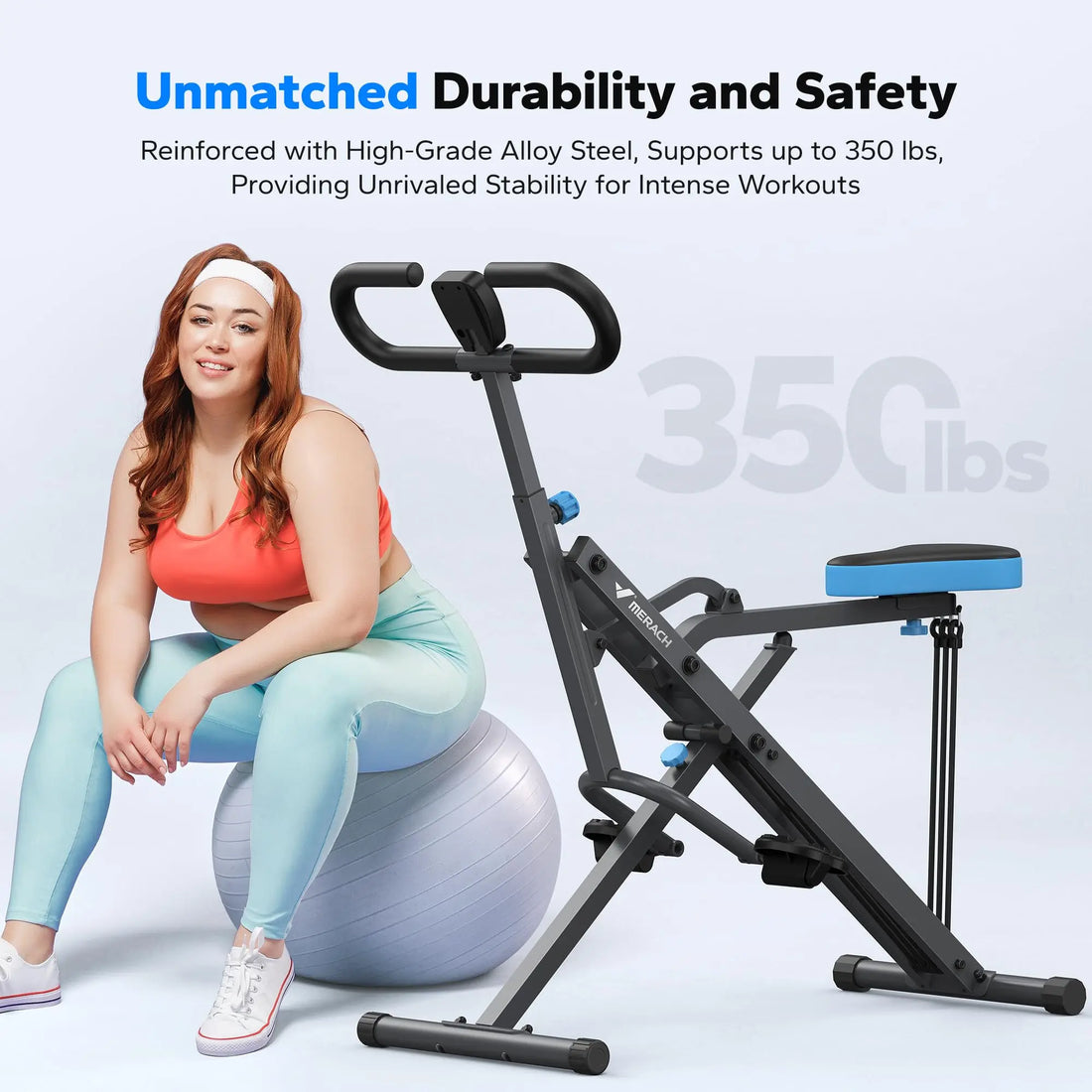 MERACH 2-in-1 Squat & Rowing Machine – Foldable Home Trainer