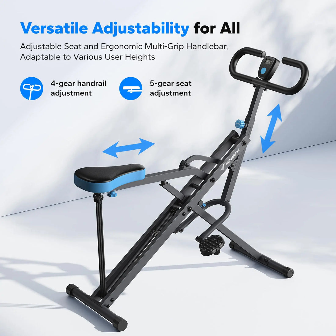 MERACH 2-in-1 Squat & Rowing Machine – Foldable Home Trainer