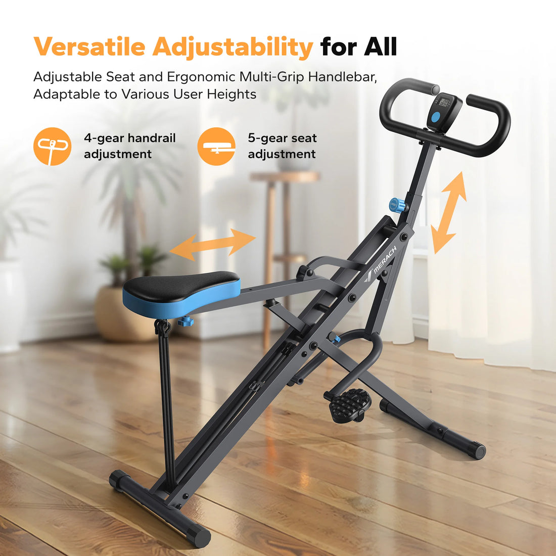 MERACH 2-in-1 Squat & Rowing Machine – Foldable Home Trainer