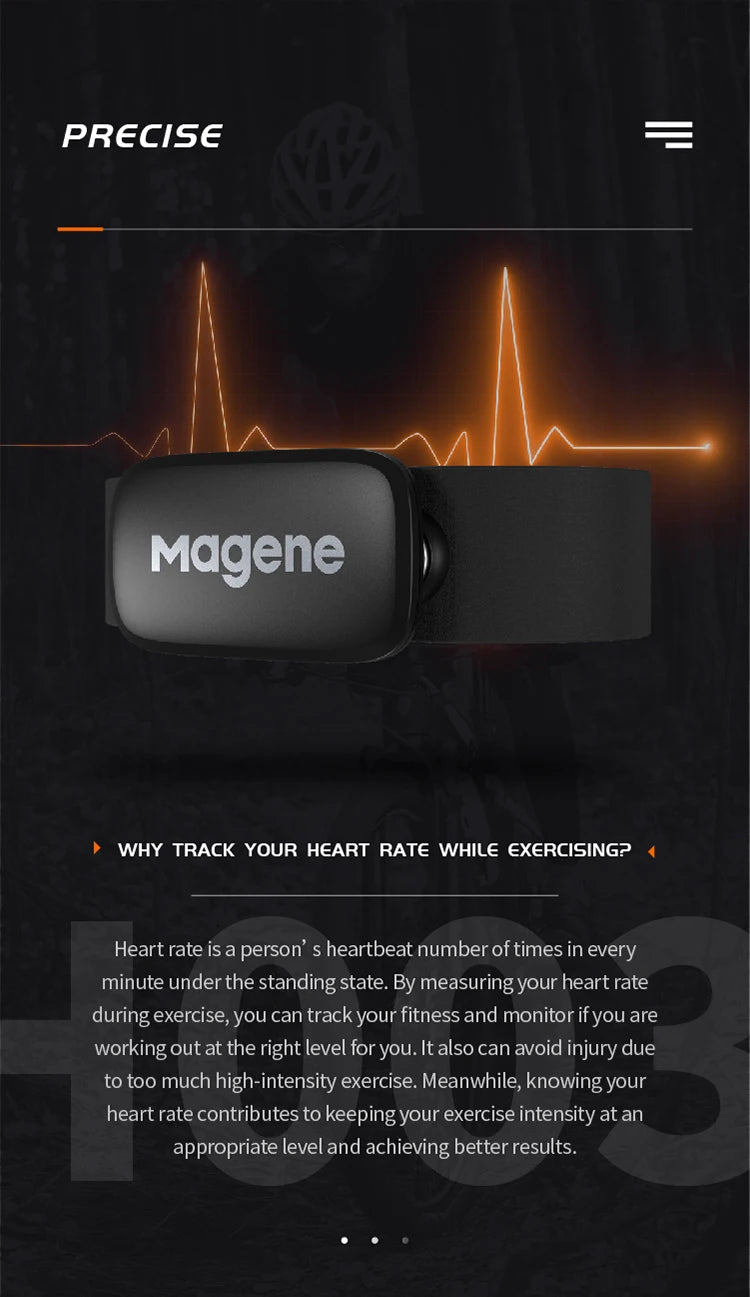 Magene H64 Heart Rate Monitor Chest Strap – Dual ANT+/Bluetooth