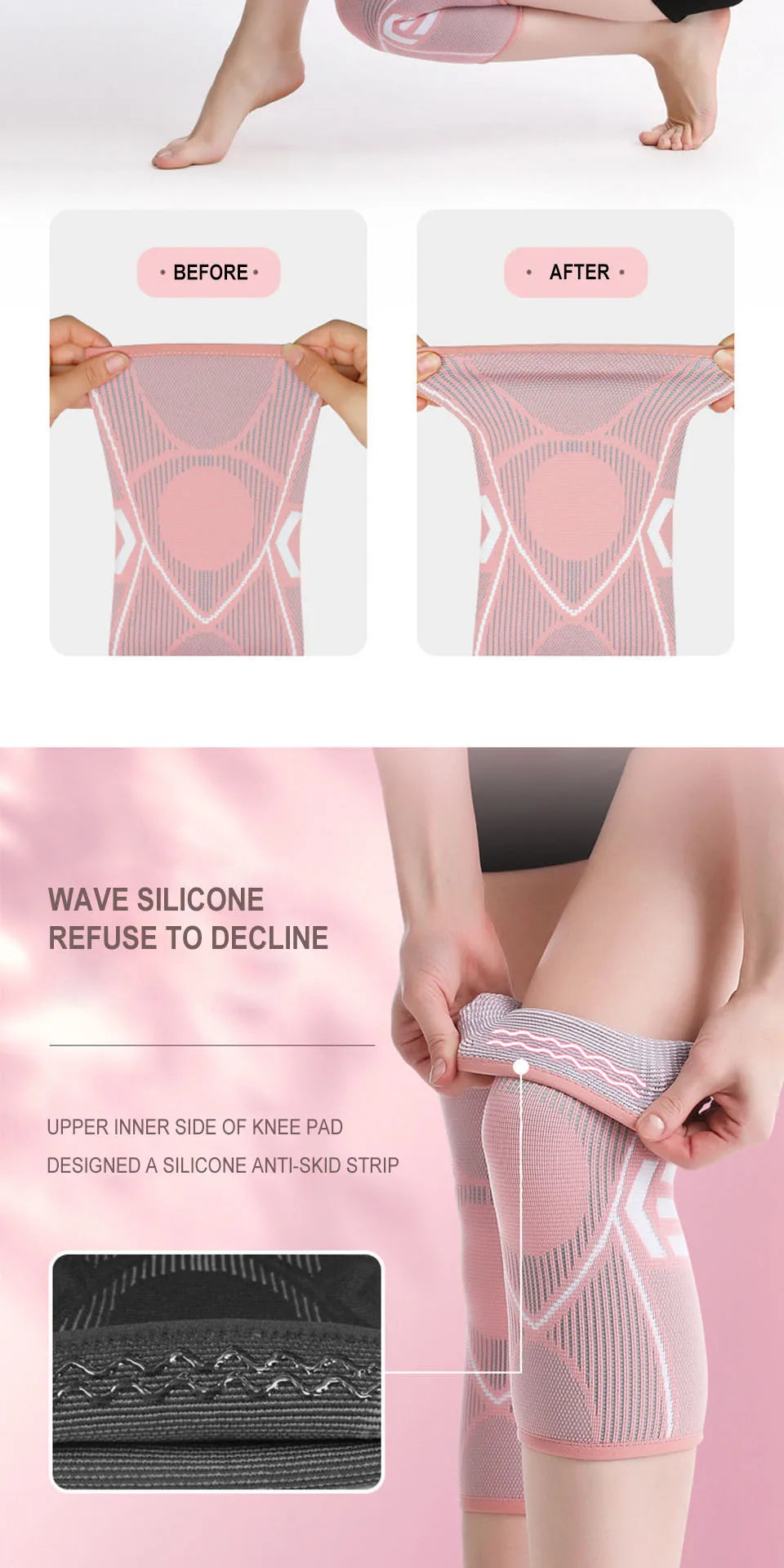 AOLIKES Knee Brace Compression Sleeve