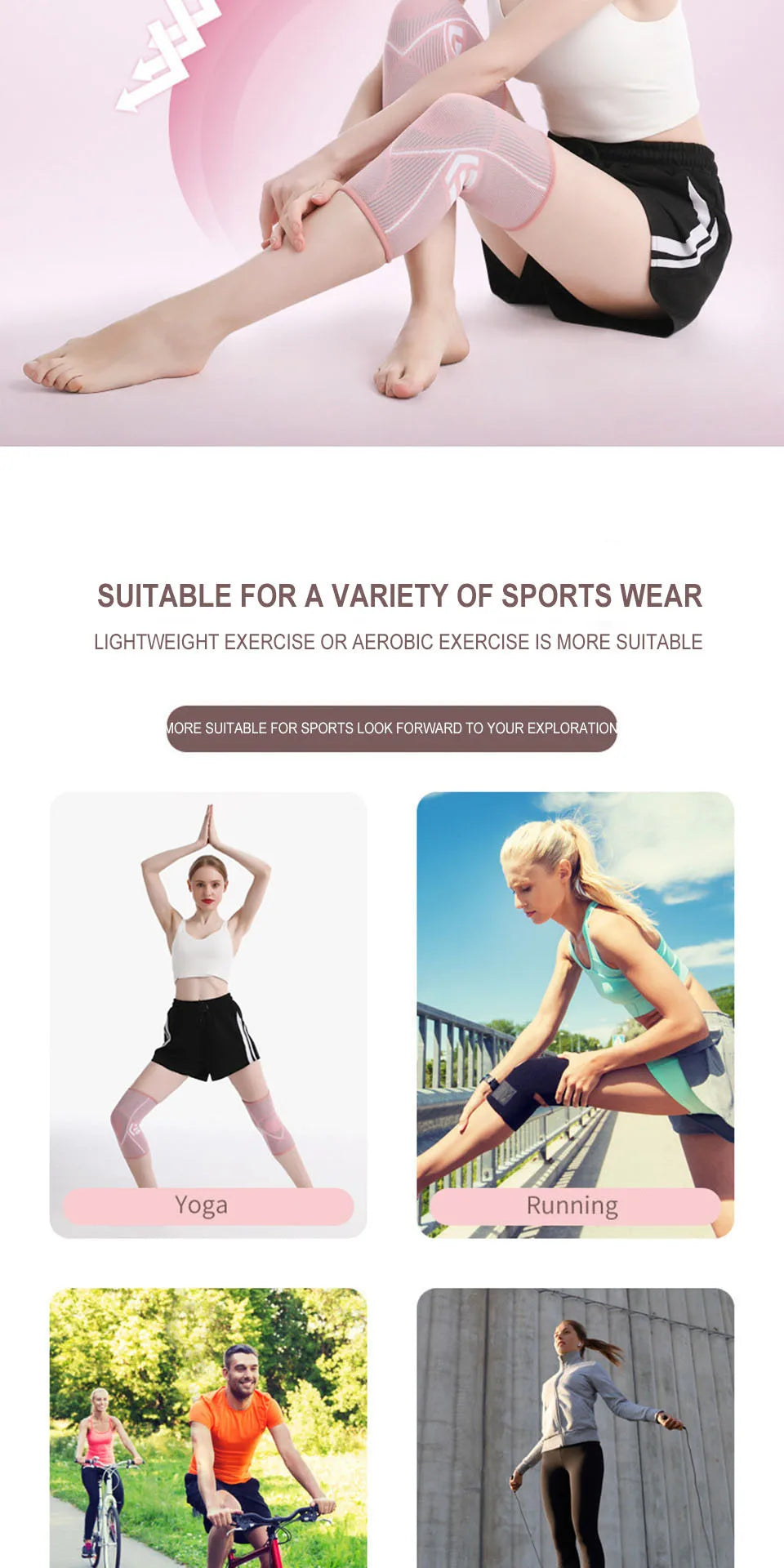AOLIKES Knee Brace Compression Sleeve