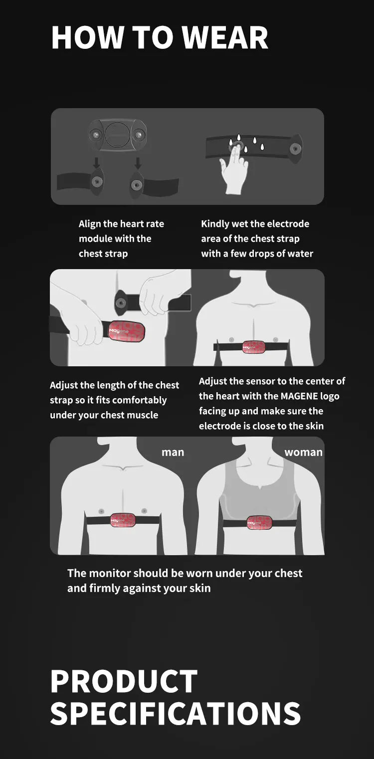 Magene H603 Heart Rate Monitor Chest Strap