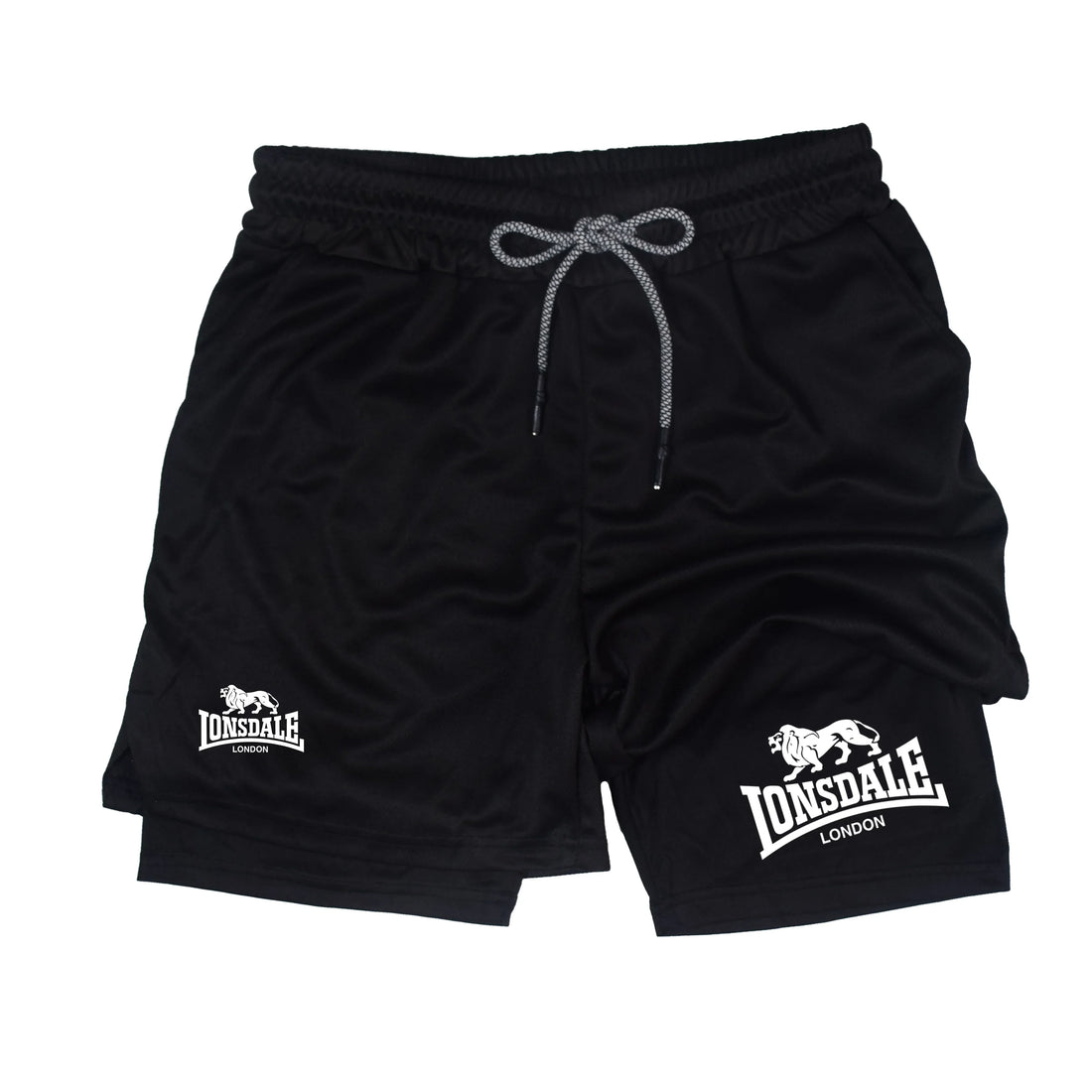 2-in-1 Men’s Running Compression Shorts with Phone Pocket