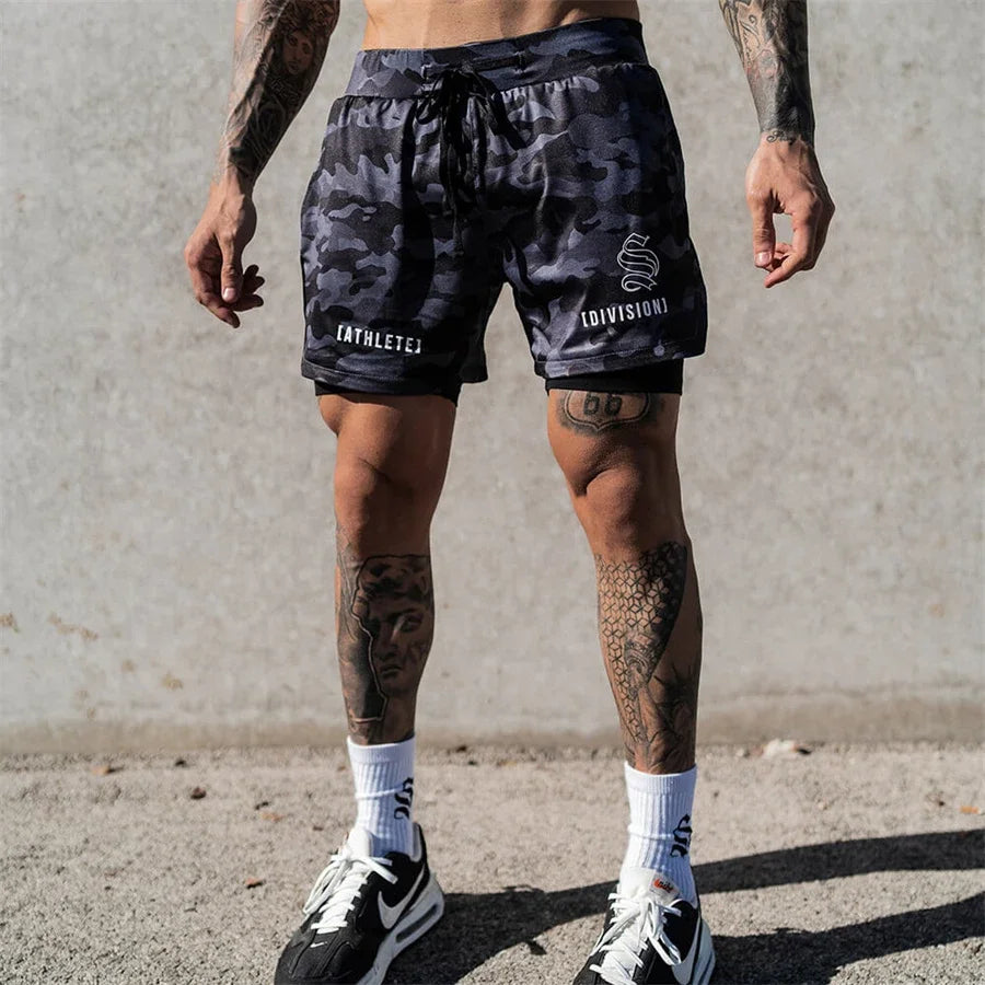 2-in-1 Men's Running & Gym Shorts