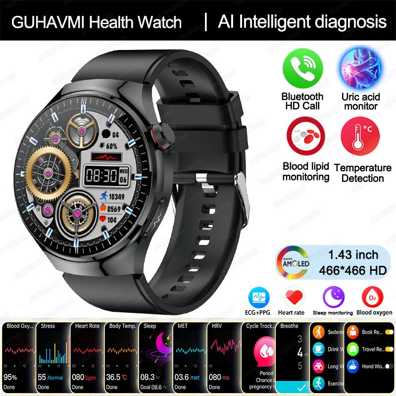 2025 Smart Health Watch with ECG & Bluetooth Call