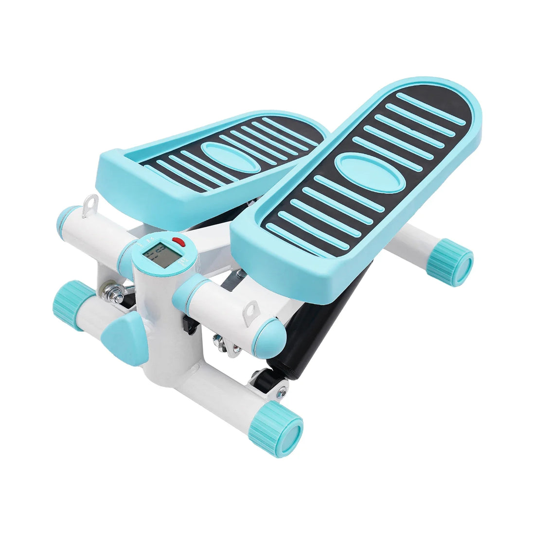 Portable Mini Stepper with Resistance Bands – Blue