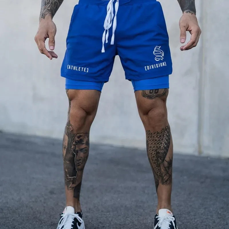 2-in-1 Men's Running & Gym Shorts