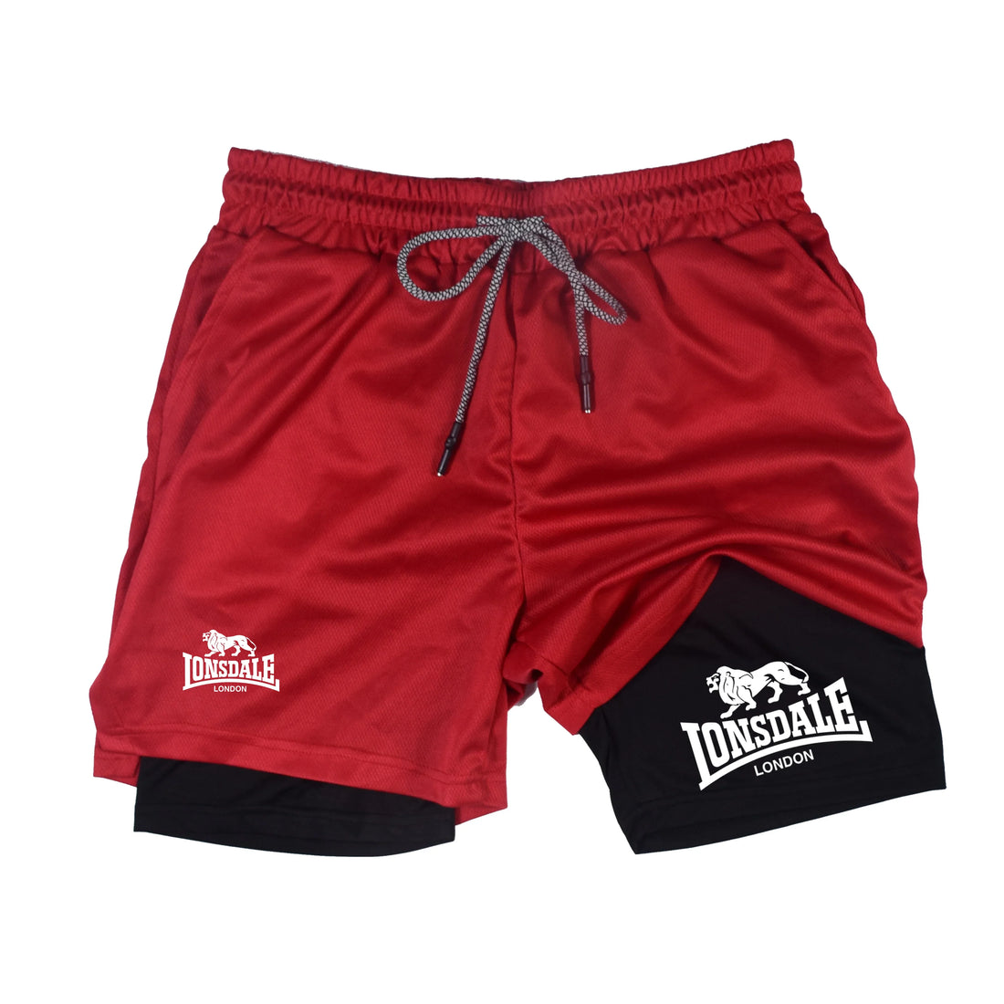 2-in-1 Men’s Running Compression Shorts with Phone Pocket