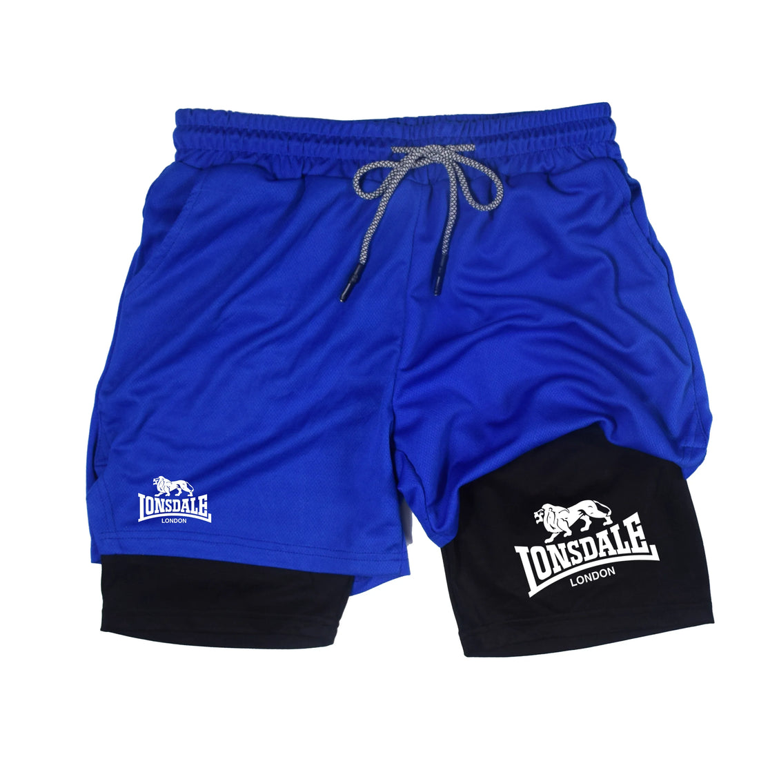 2-in-1 Men’s Running Compression Shorts with Phone Pocket