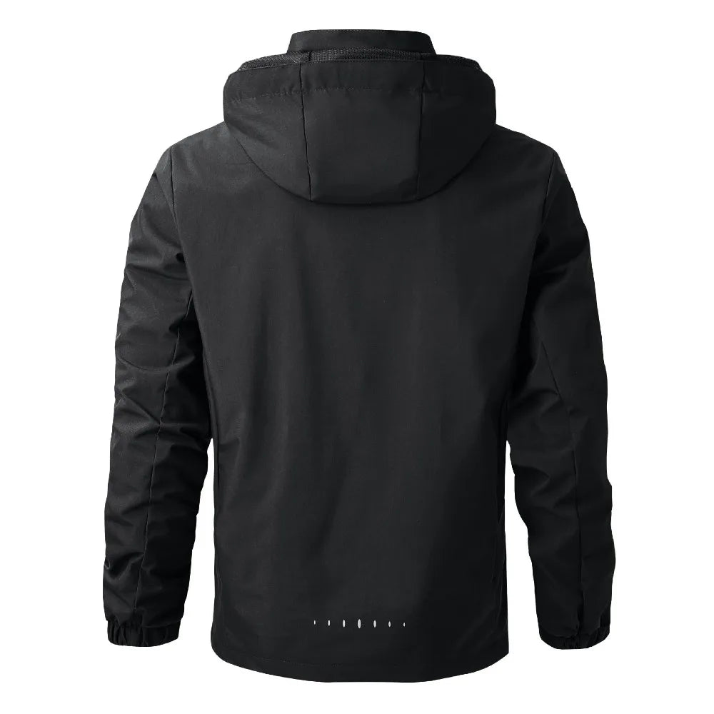 Men's Waterproof Lightweight Hooded Rain Jacket