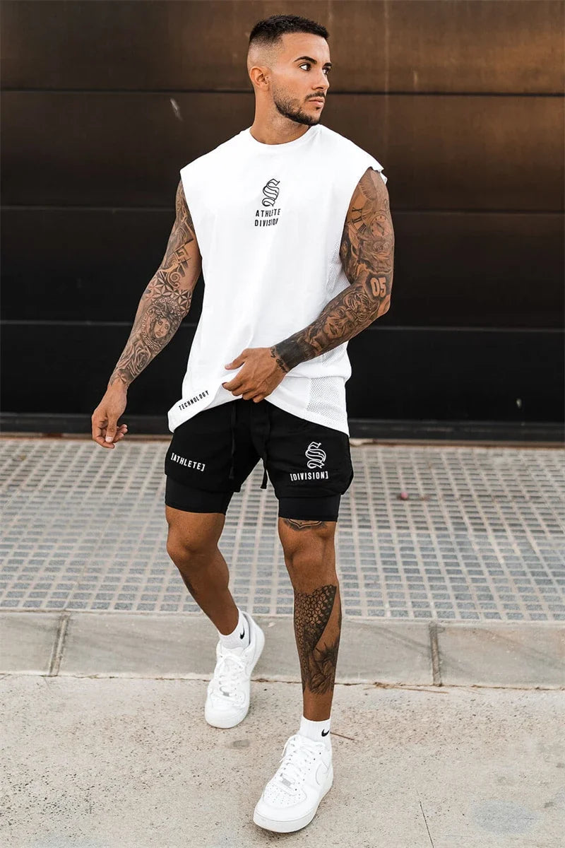 2-in-1 Men's Running & Gym Shorts