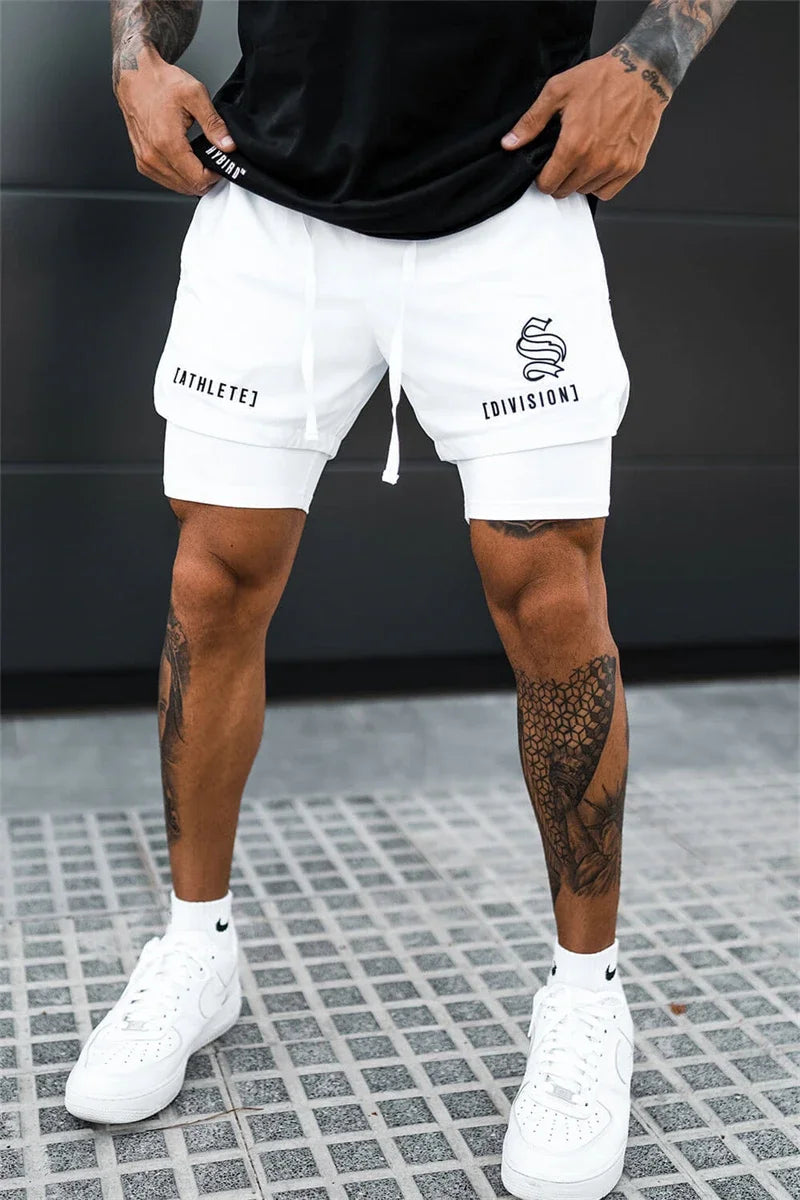 2-in-1 Men's Running & Gym Shorts