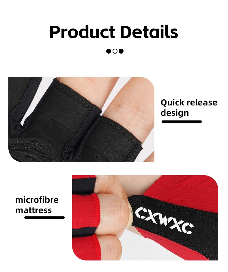 Half-Finger Cycling Gloves with Wrist Guard