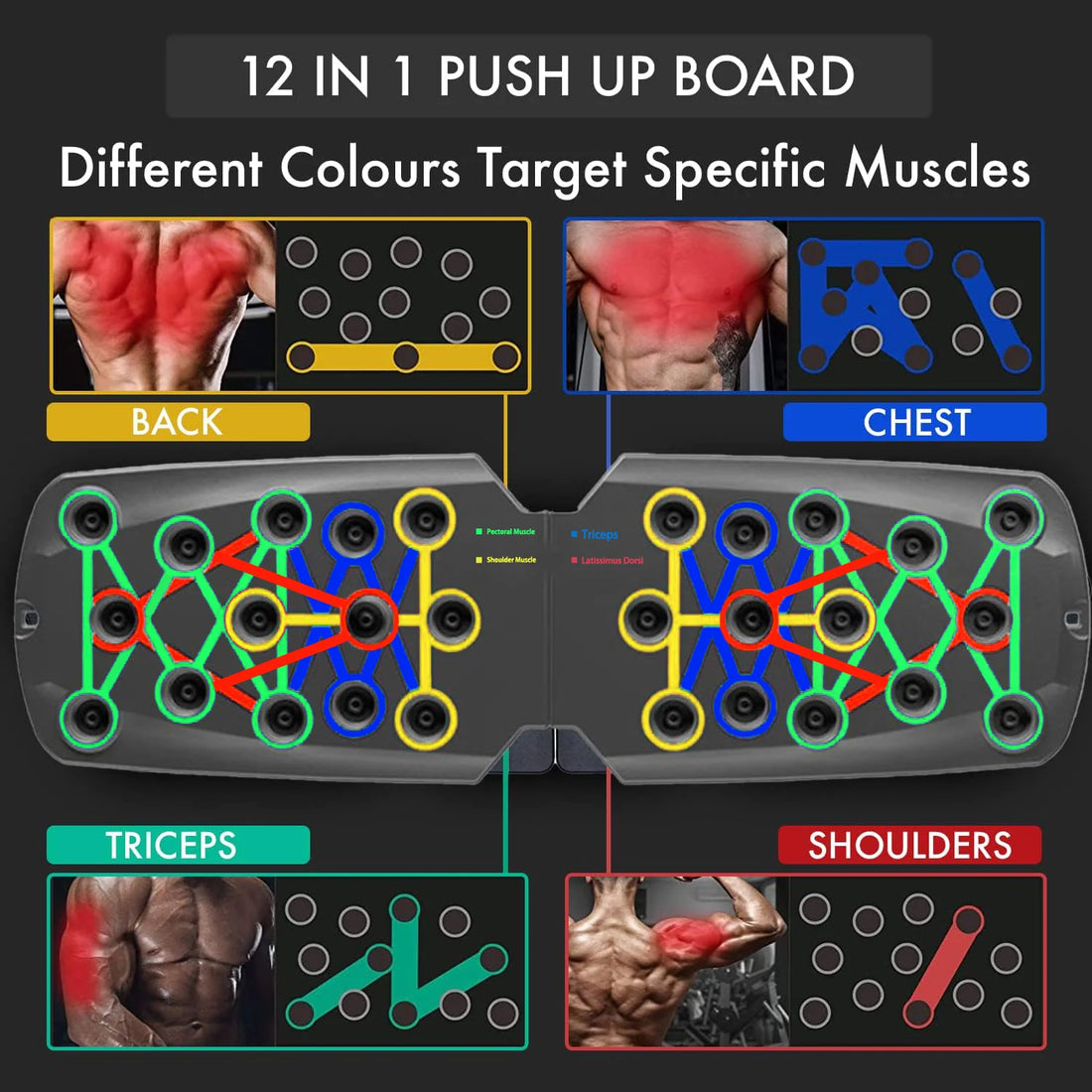 Portable Foldable Push-Up Board Set – Full Body Training