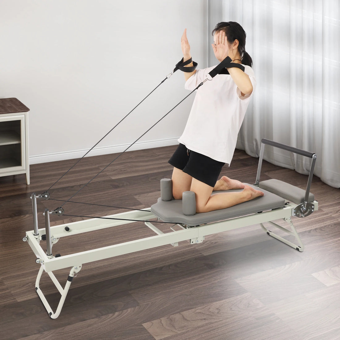 Foldable Pilates Reformer Machine – Multifunctional Yoga & Fitness Equipment