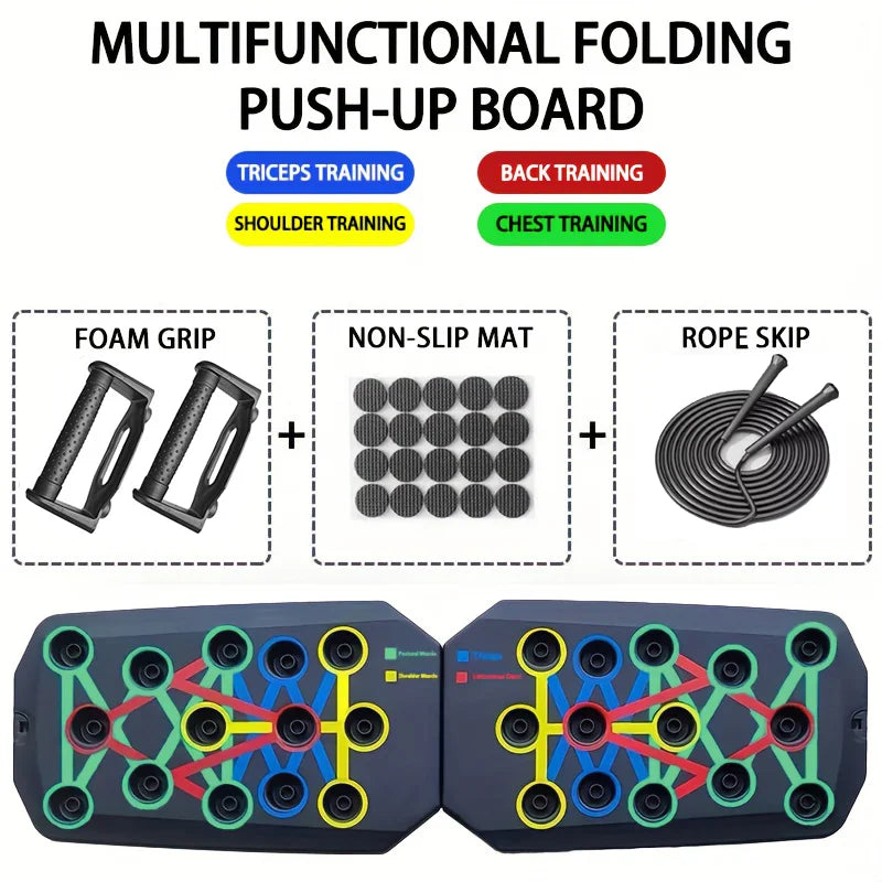 Portable Foldable Push-Up Board Set – Full Body Training