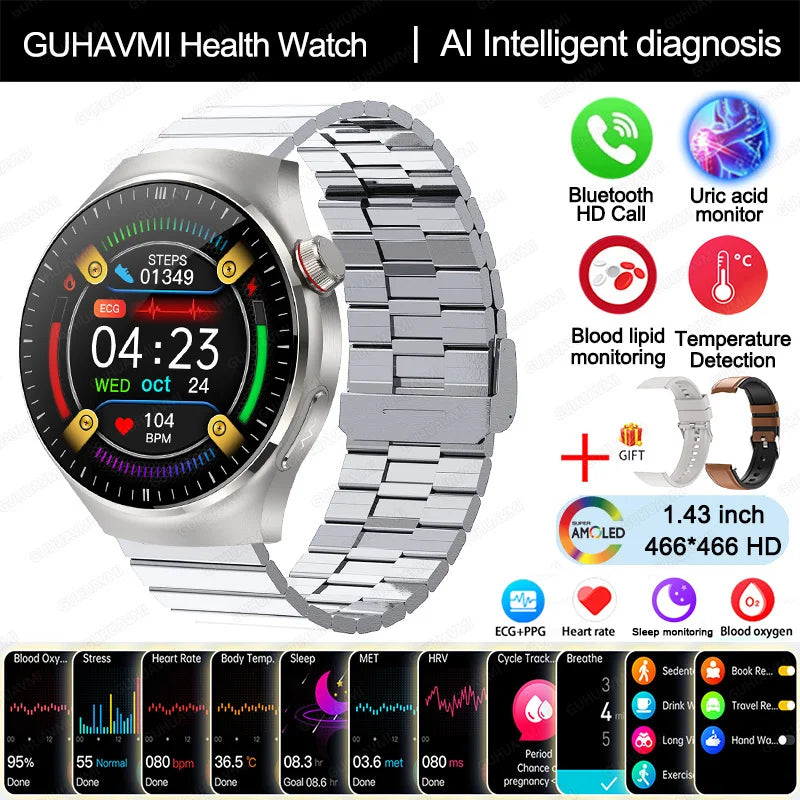 2025 Smart Health Watch with ECG & Bluetooth Call