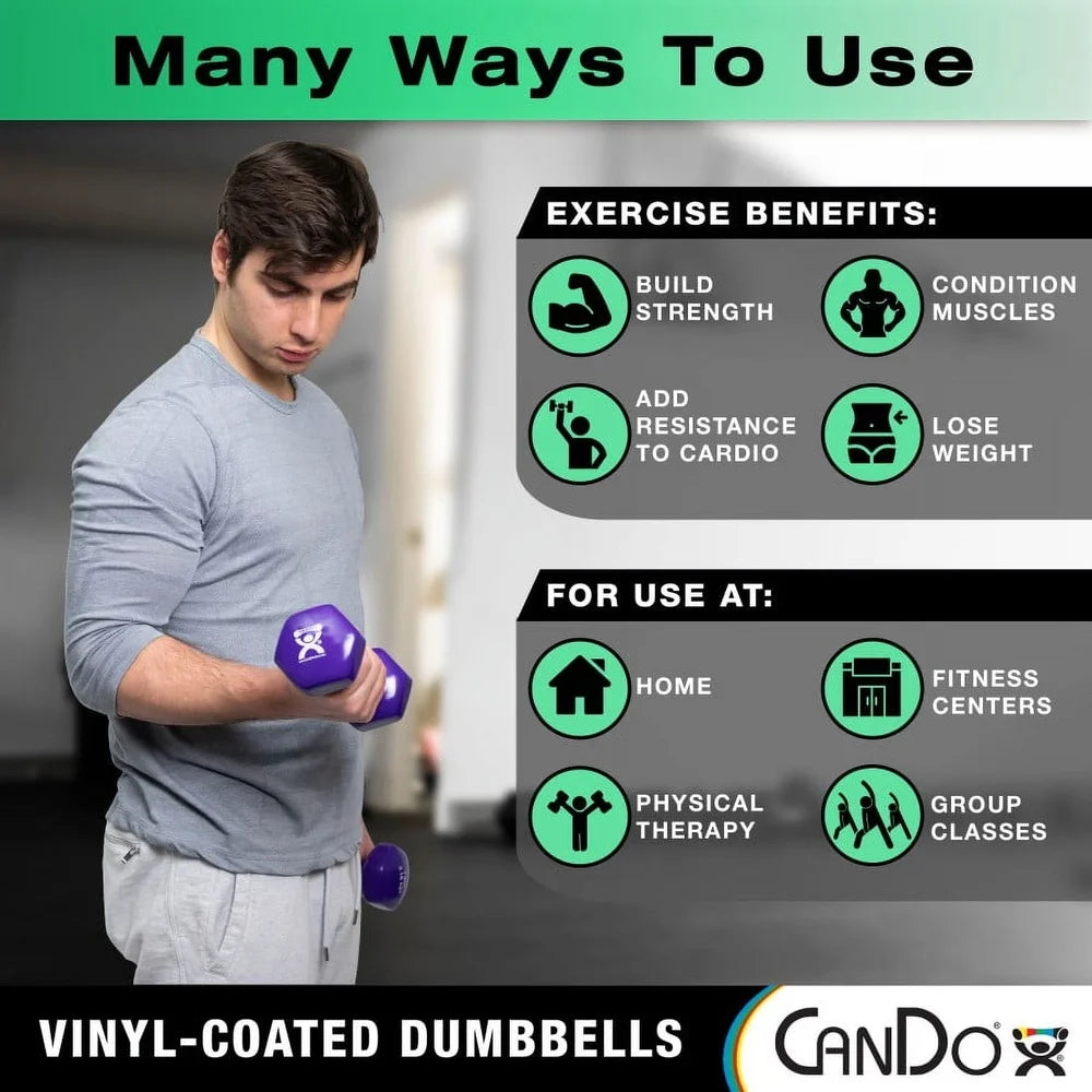 3 lb Vinyl Coated Iron Dumbbell
