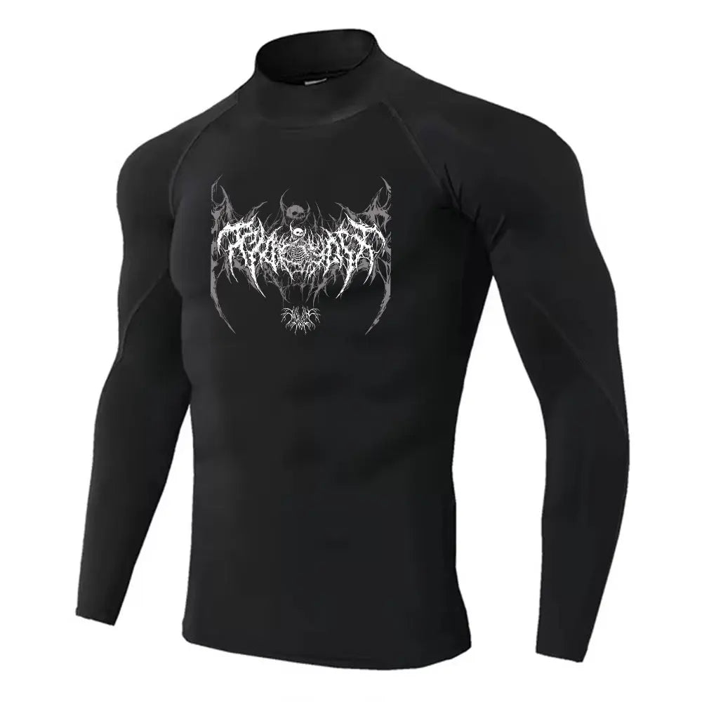 Y2K Men’s Turtleneck Compression Gym Shirt