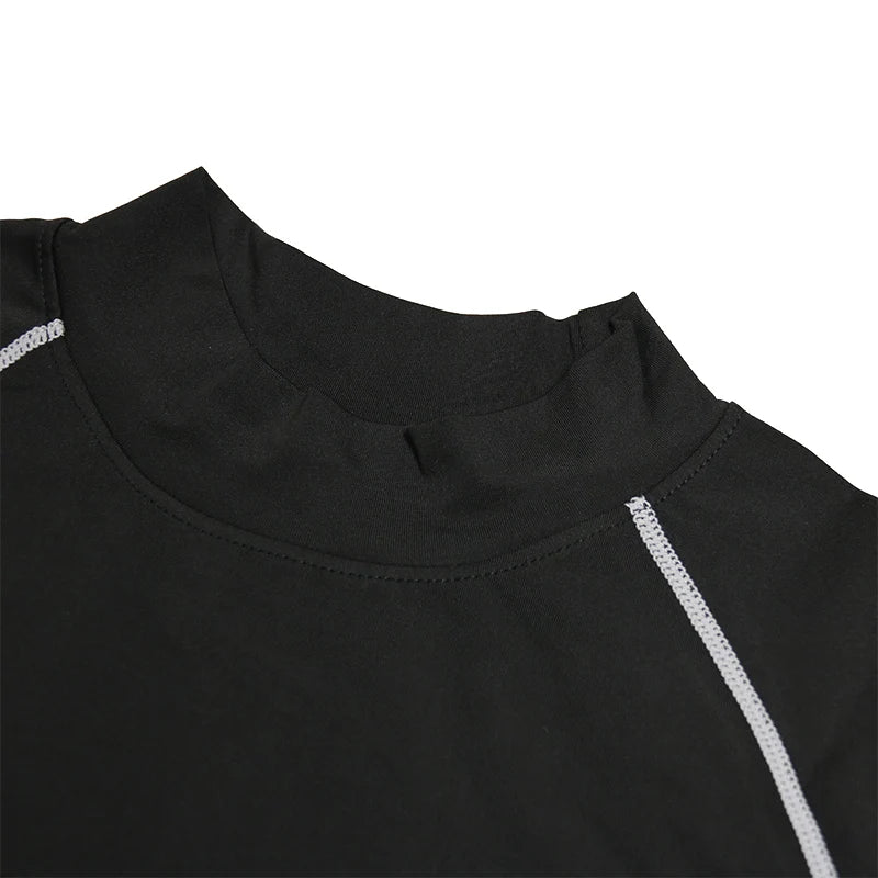 Y2K Men’s Turtleneck Compression Gym Shirt