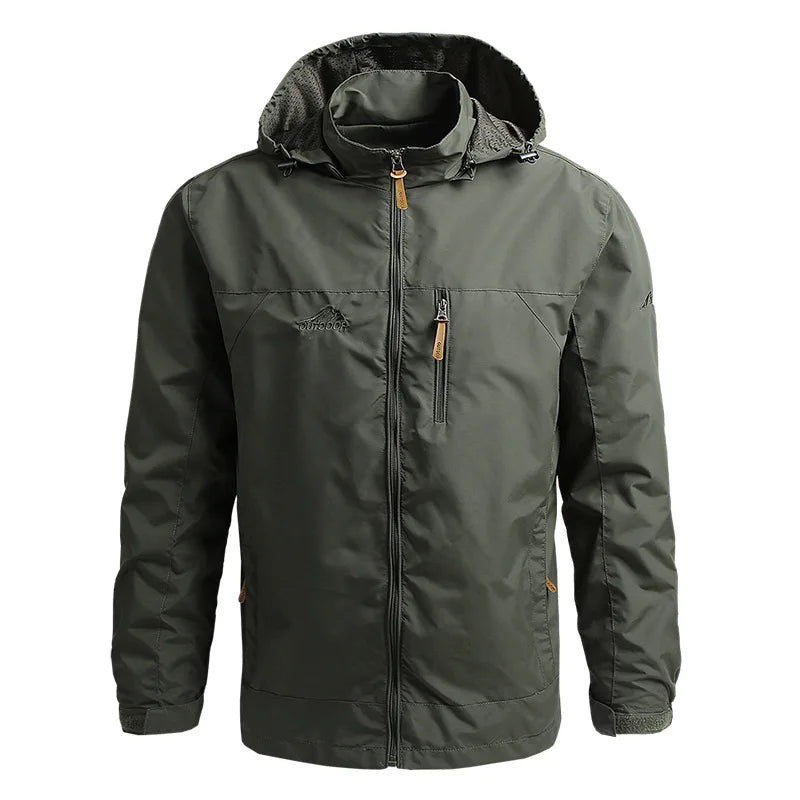 Men’s Tactical Windbreaker Waterproof Hooded Jacket (S–5XL)