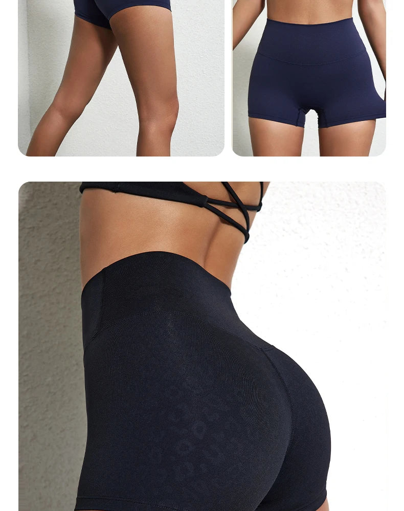 Sexy High Waist Solid Color Yoga & Cycling Shorts
