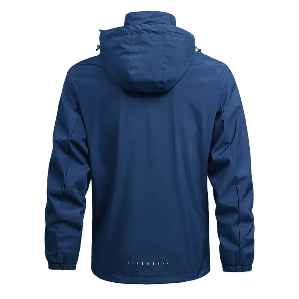 Men's Waterproof Lightweight Hooded Rain Jacket