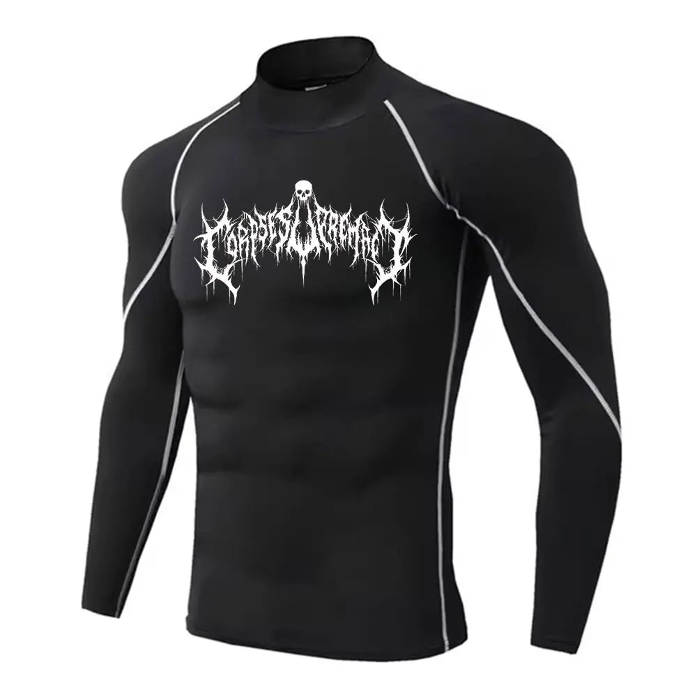 Y2K Men’s Turtleneck Compression Gym Shirt