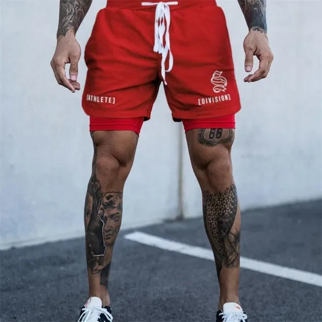 2-in-1 Men's Running & Gym Shorts
