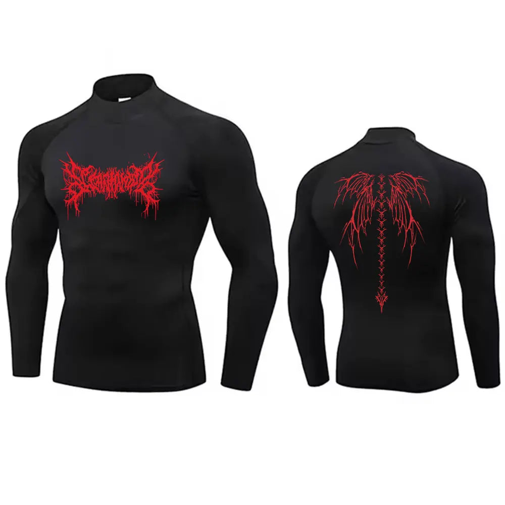 Y2K Men’s Turtleneck Compression Gym Shirt