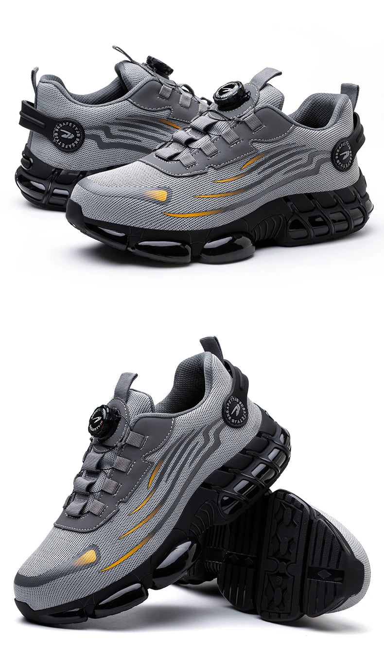 Breathable Lace-Free Safety Work Shoes