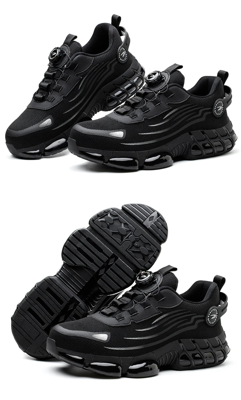 Breathable Lace-Free Safety Work Shoes