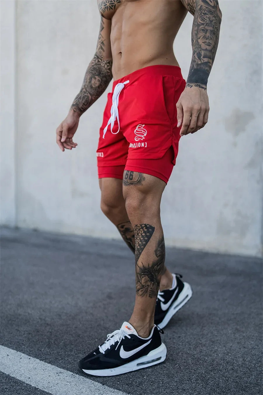 2-in-1 Men's Running & Gym Shorts