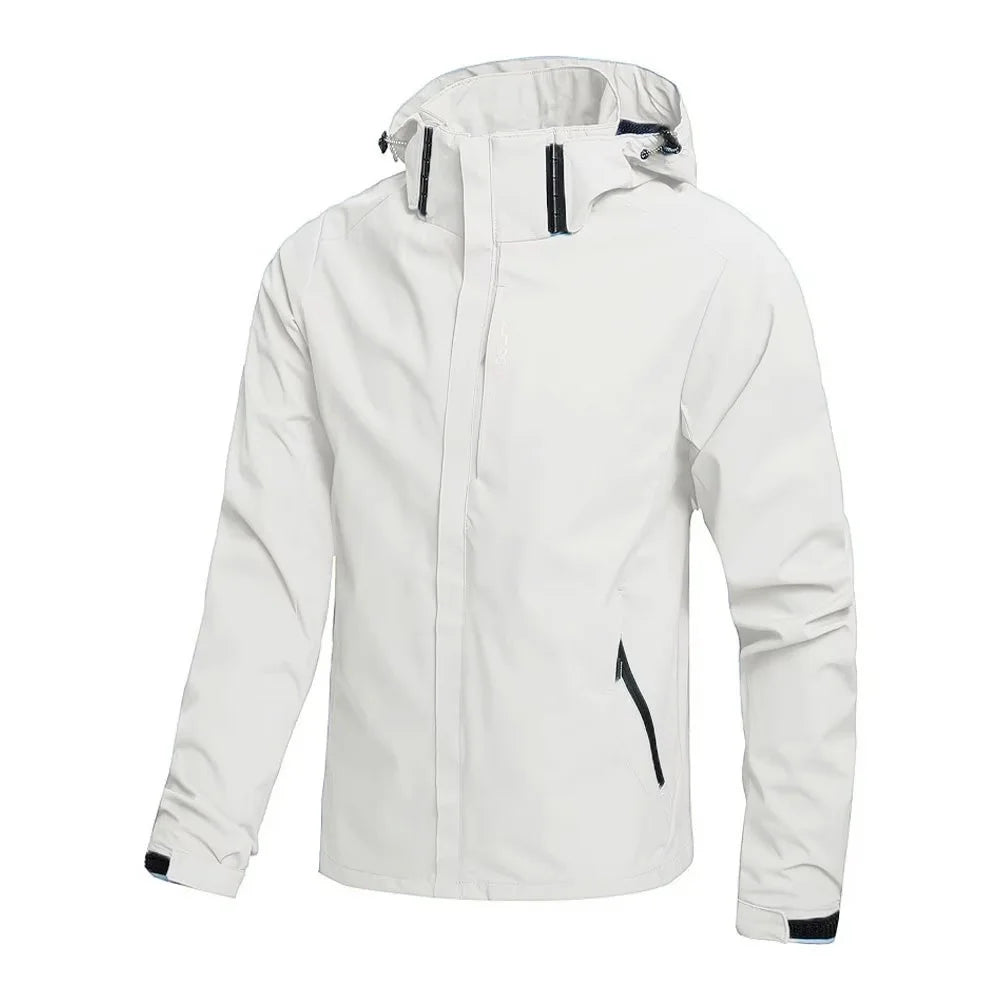 Men's Waterproof Lightweight Hooded Rain Jacket