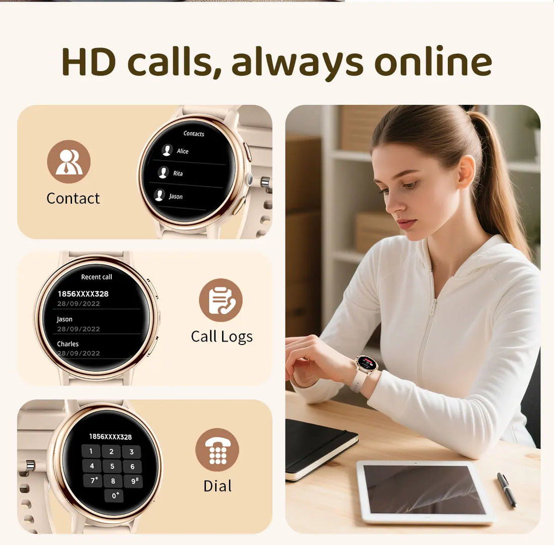 Ladies Smart Fitness Watch with Bluetooth Call