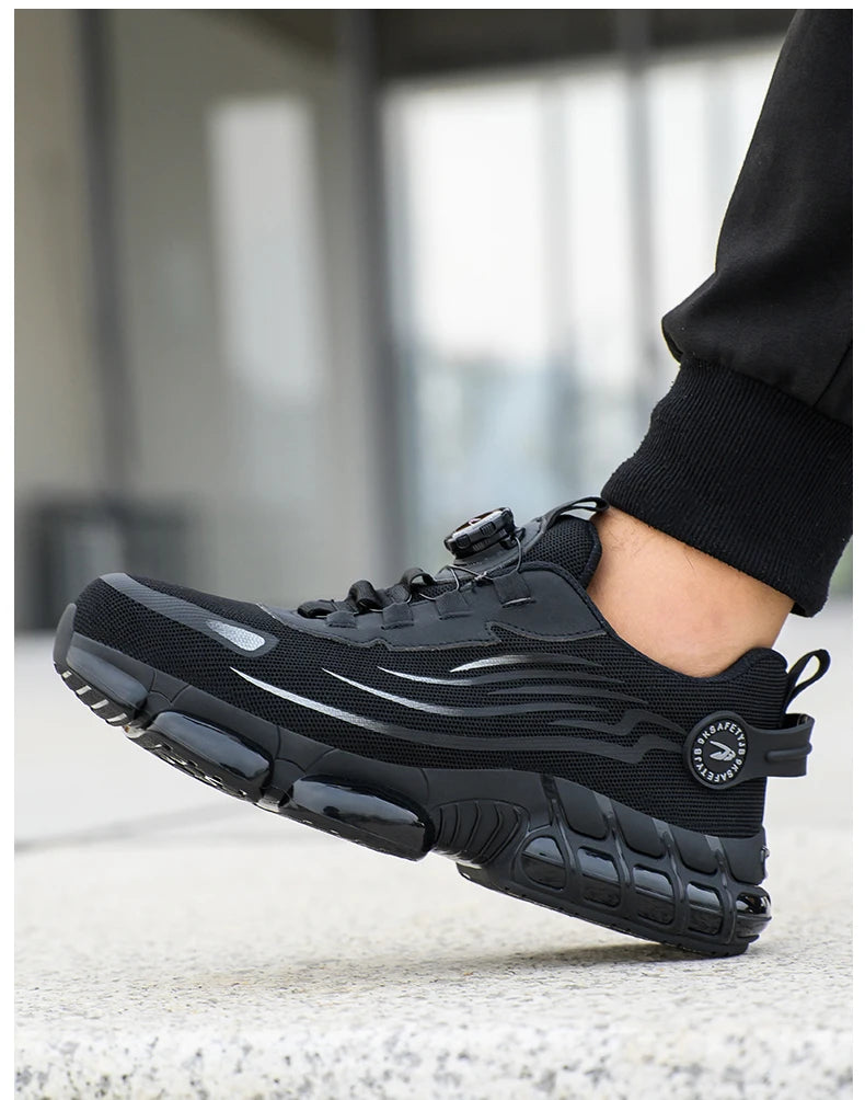 Breathable Lace-Free Safety Work Shoes