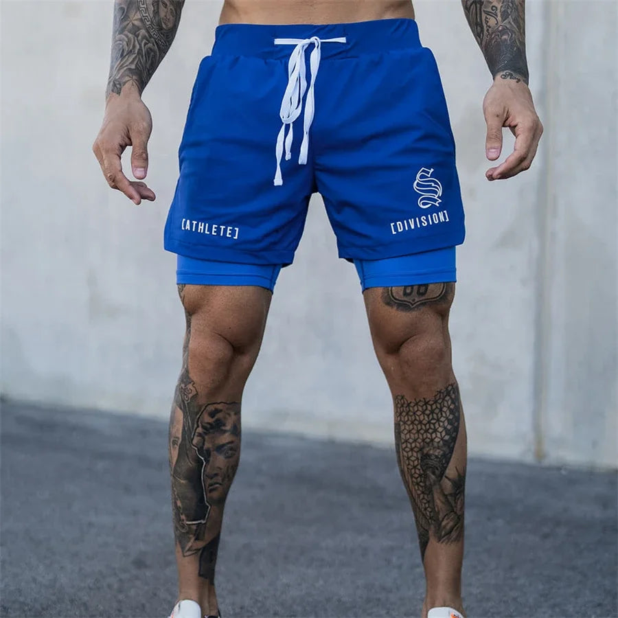 2-in-1 Men's Running & Gym Shorts