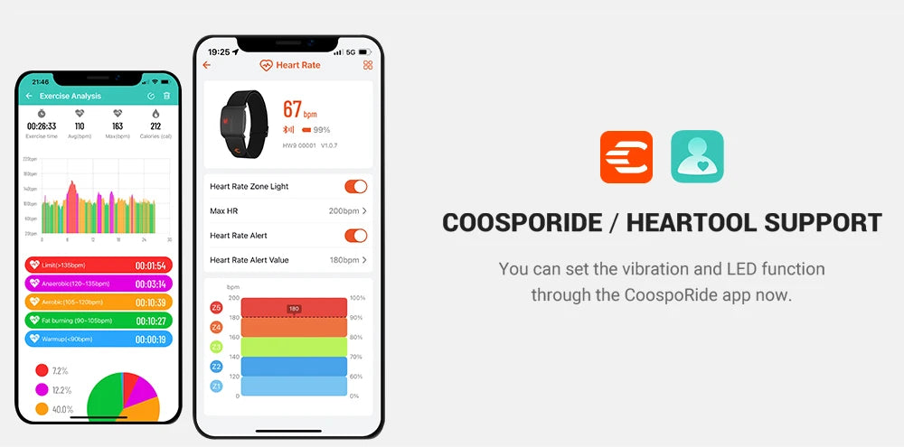 COOSPO HW9 Armband Heart Rate Monitor