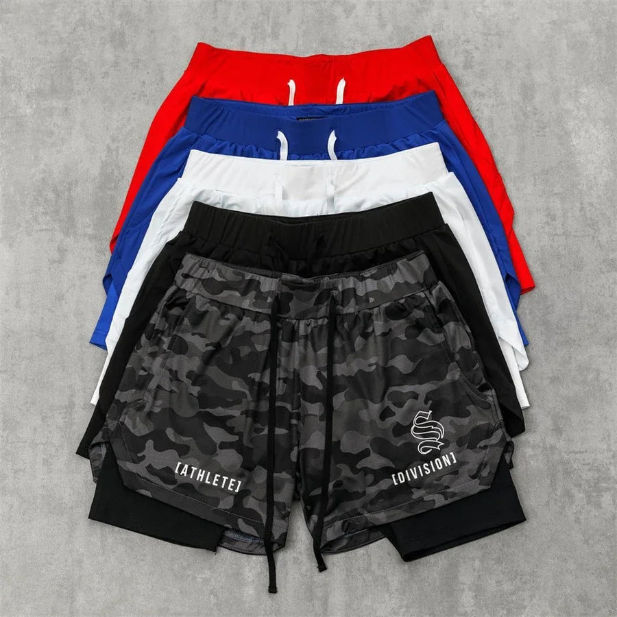 2-in-1 Men's Running & Gym Shorts