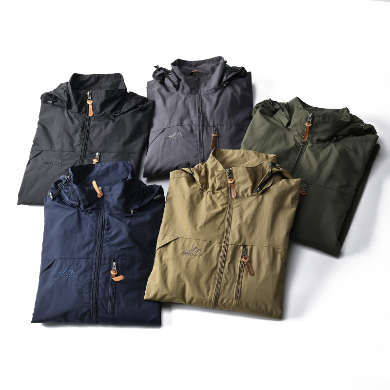 Men’s Tactical Windbreaker Waterproof Hooded Jacket (S–5XL)