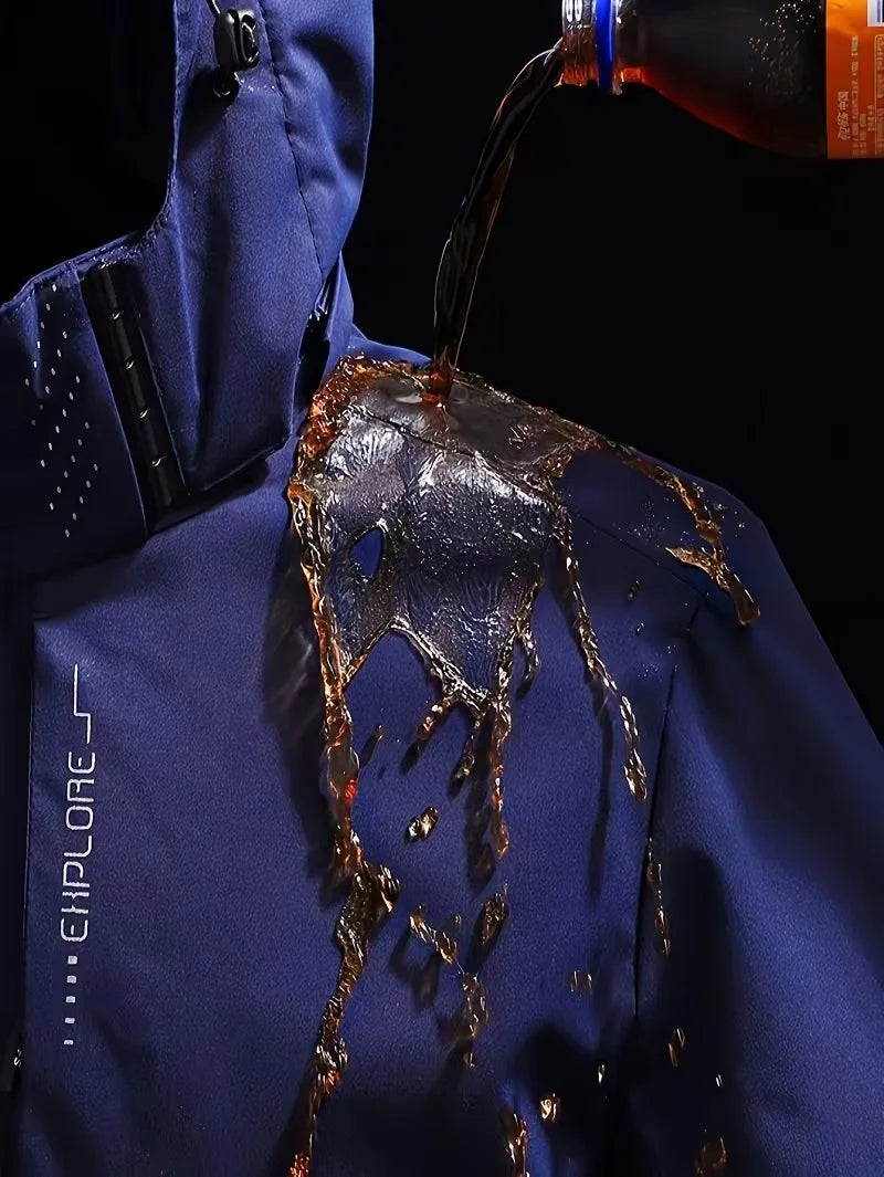 Men's Waterproof Lightweight Hooded Rain Jacket