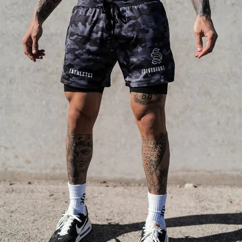 2-in-1 Men's Running & Gym Shorts