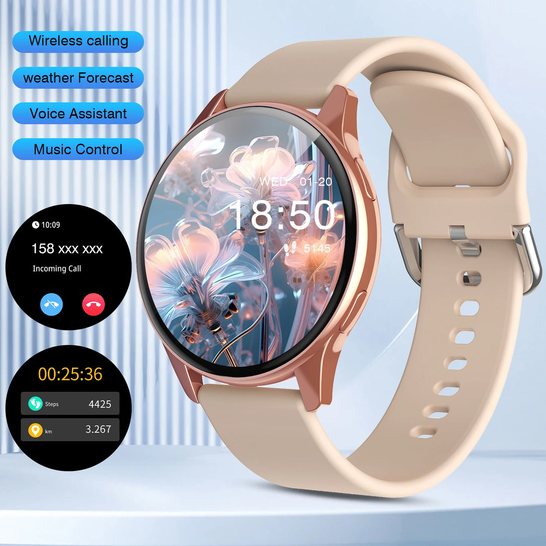 2025 Smart Watch with Bluetooth Call & Fitness Features