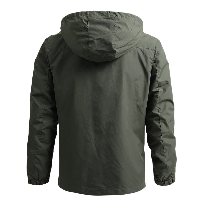 Men’s Tactical Windbreaker Waterproof Hooded Jacket (S–5XL)